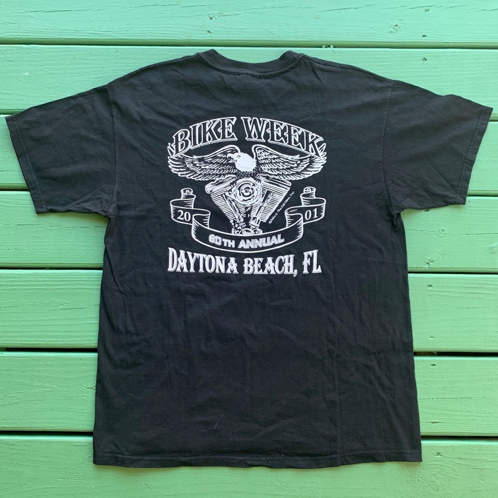 Daytona Bike Week Motorcycle Shirt Black Size L